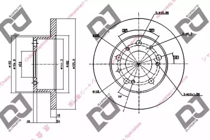 Тормозной диск DJ PARTS BD1467